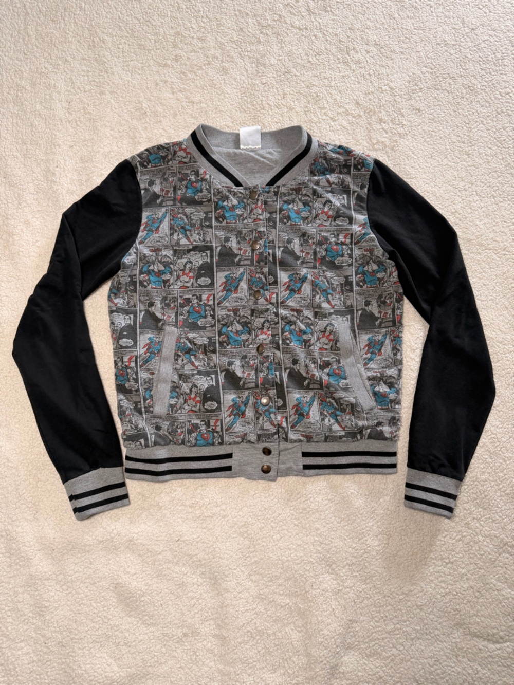 DC Superman Comic Book Sweater S